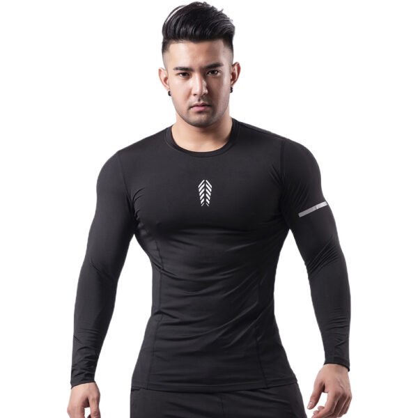Long-sleeved fitness clothing men's fall and winter tight fast-drying pro clothing outdoor training yoga running sweaty sportswear
