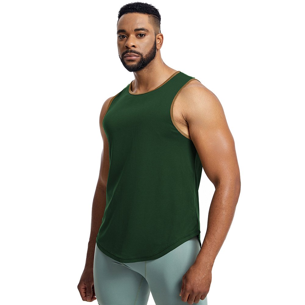 Mesh breathable sports undershirt men's summer loose large size fitness undershirt sweat running basketball undershirt - Image 6