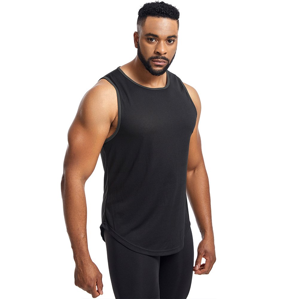 Mesh breathable sports undershirt men's summer loose large size fitness undershirt sweat running basketball undershirt - Image 5