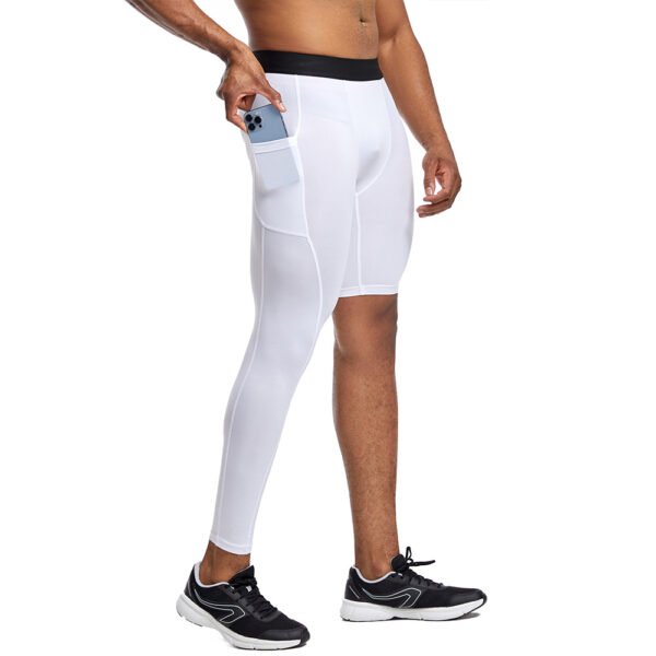 Sports leggings men's fall high elastic breathable quick dry fitness pants storm sweat training basketball bottoming pants